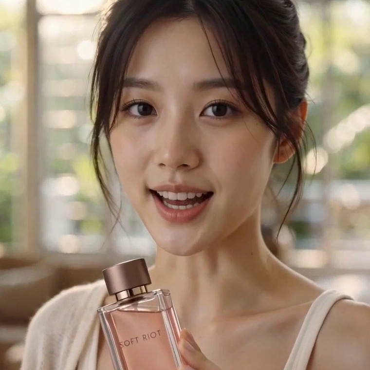 Justme Jasmin — Soft Riot, an AI-generated fragrance campaign